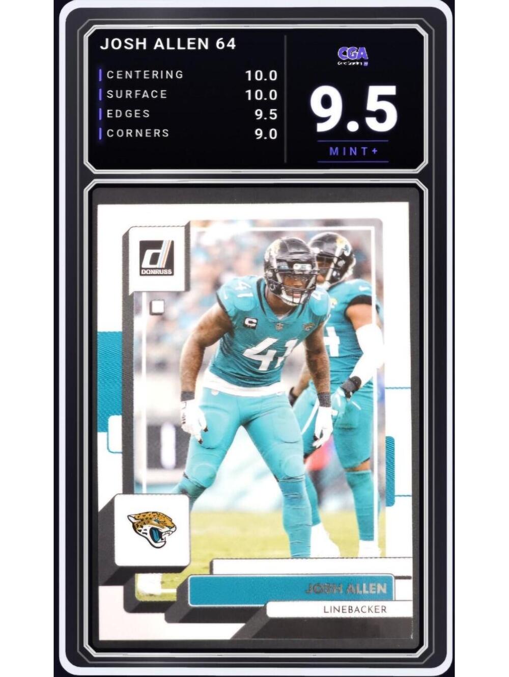 2022 Panini Donruss #64 Josh Allen Jacksonville Jaguars - CGA 9.5 Digital Grade